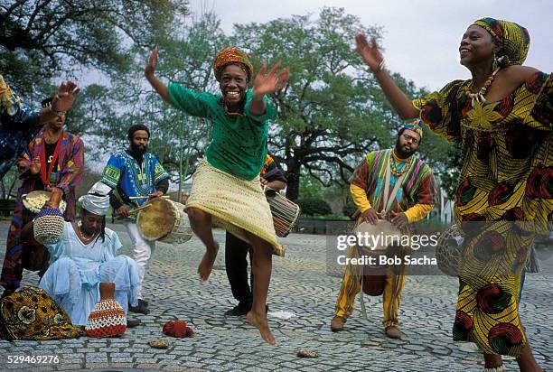 african dance group at congo square - new orleans music stock pictures, royalty-free photos & images