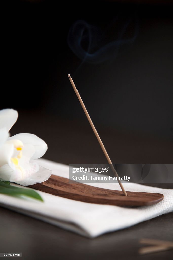 Incense and flower