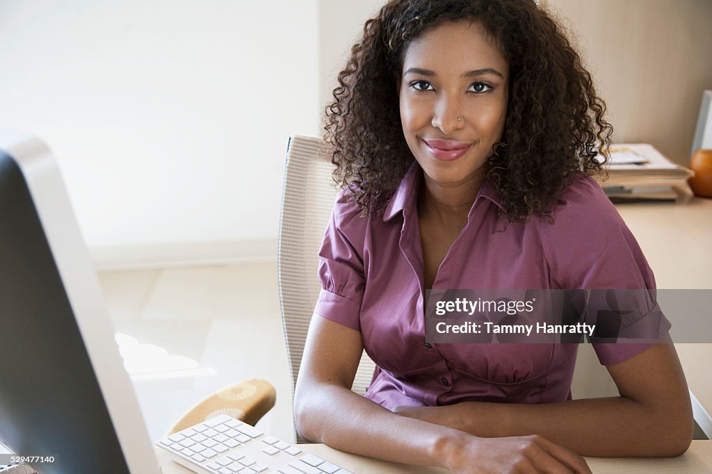 Businesswoman in office