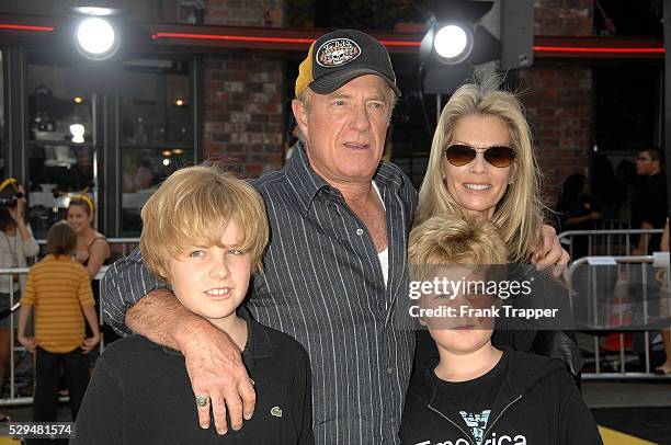 Actor James Caan and family arrive at the premiere of "Bee Movie" held at Mann Village Theater in Westwood.