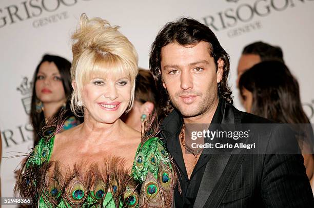 Ivana Trump and boyfriend Rossano Rubicondi attend the launch party of the Power Breaker Watch by de Grisogono during the 58th International Cannes...