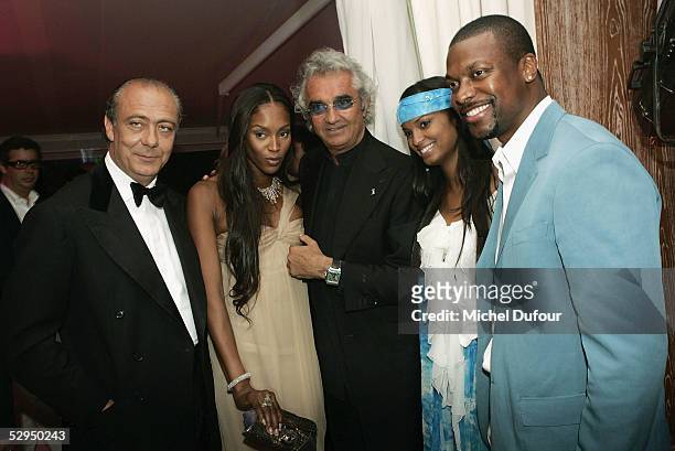 Fawaz Gruosi, Naomi Campbell, Flavio Briatore and Chris Tucker with his wife attend the Launch Party for the Power Breaker Watch by de Grisogono...