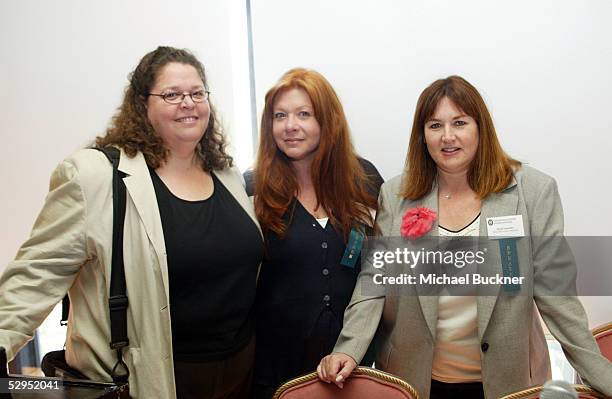 Publicists Carol Marshall, Julie Nathanson and Heidi Schaeffer attend a panel discussion on personal publicity by the Entertainment Publicists...