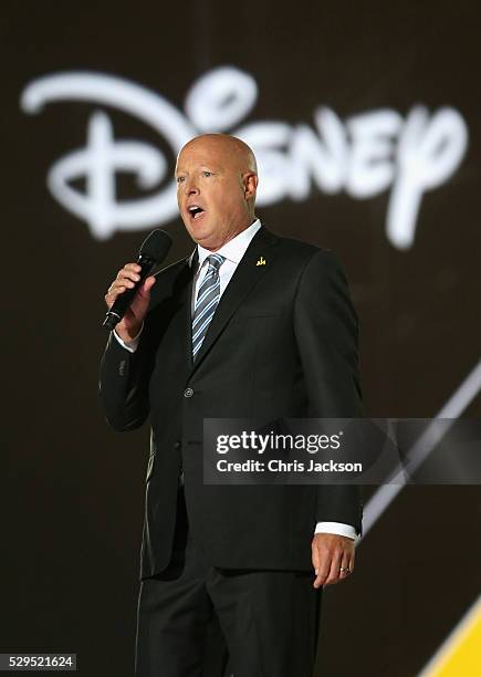 Bob Chapek of Disney talks during the Opening Ceremony of the Invictus Games Orlando 2016 at ESPN Wide World of Sports on May 8, 2016 in Orlando,...