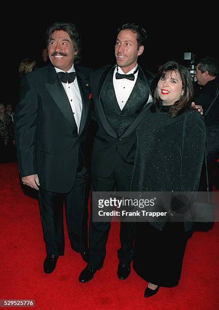 Tony Orlando arrives with his wife Francine and their son Jon.