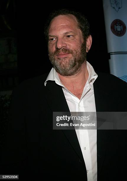Producer Harvey Weinstein arrives at Naomi Campbell's Le Carnival D'Or party at VIP Terraces, Palm Beach during the 58th International Cannes Film...