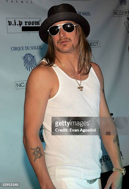 Musician Kid Rock arrives at Naomi Campbell's Le Carnival D'Or party at VIP Terraces, Palm Beach during the 58th International Cannes Film Festival...