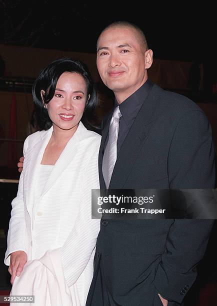 Arrival of Yun-Fat Chow with his wife.