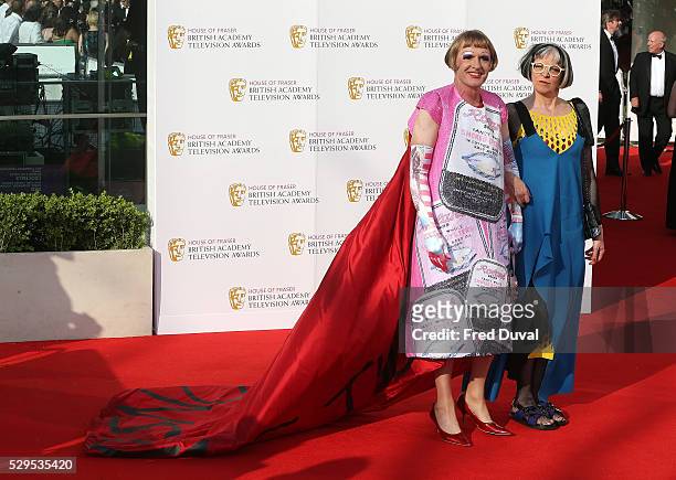 Grayson Perry and Philippa Perry arrive for the House Of Fraser British Academy TelevisionAwards 2016 at the Royal Festival Hall on May 8, 2016 in...