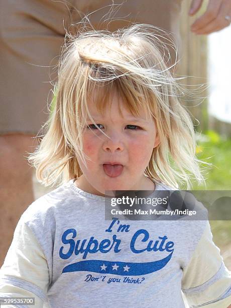 Mia Tindall attends the Badminton Horse Trials on May 8, 2016 in Badminton, England.