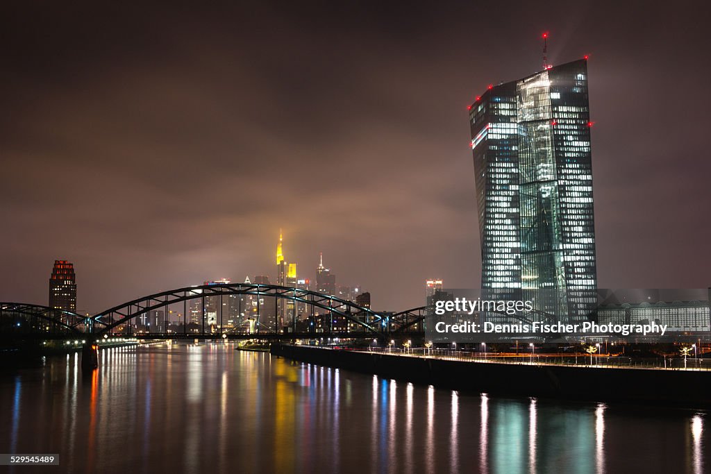 Frankfurt skyline with EZB building