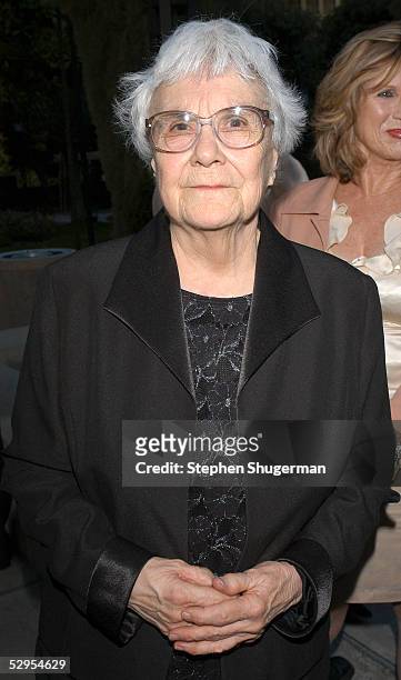 Writer Harper Lee attends the reception prior to the Library Foundation of Los Angeles 2005 Awards Dinner honoring Harper Lee at the Richard J....