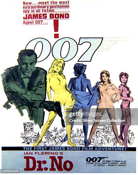 Poster for Terence Young's 1962 James Bond film, 'Dr. No', starring Sean Connery.