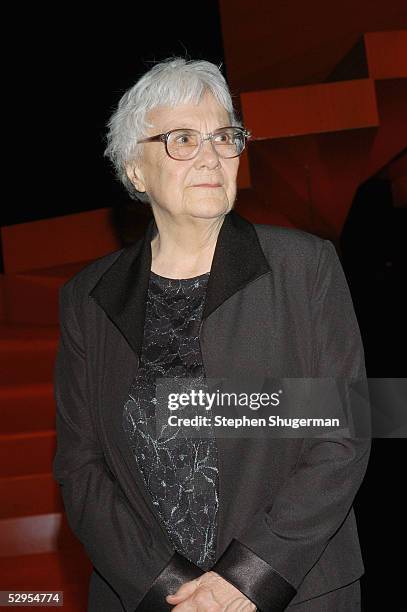 Writer Harper Lee attends the Library Foundation of Los Angeles 2005 Awards Dinner honoring Harper Lee at the City National Plaza on May 19, 2005 in...