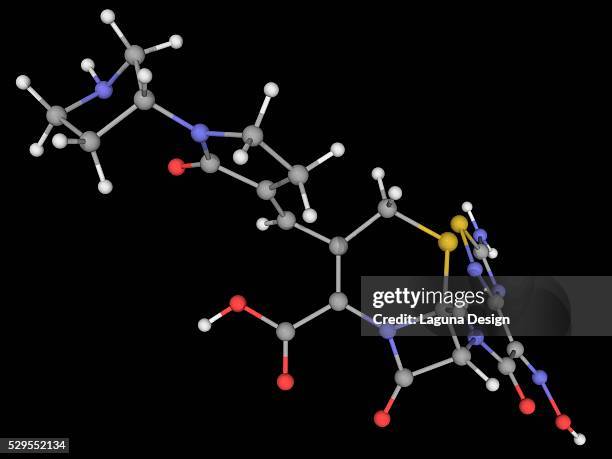 ceftobiprole drug molecule - cephalosporin stock pictures, royalty-free photos & images