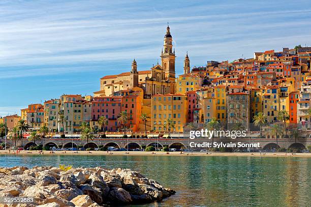 menton, cote d'azur,south of france - franska rivieran bildbanksfoton och bilder