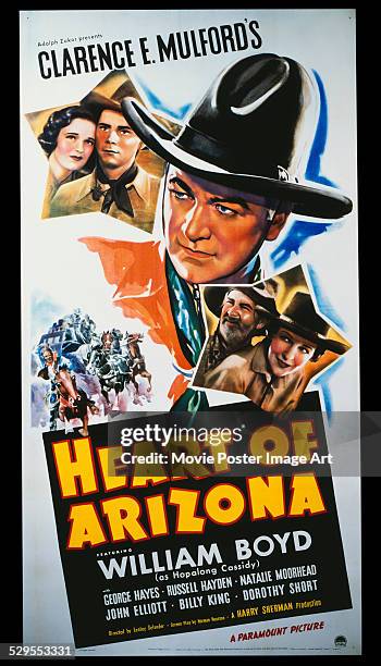 Poster for Lesley Selander's 1938 action film 'Heart of Arizona' starring William Boyd.