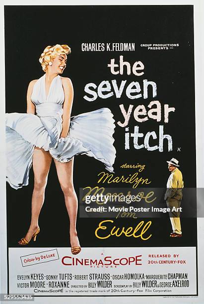 Poster for Billy Wilder's 1955 comedy 'The Seven Year Itch' starring Marilyn Monroe.