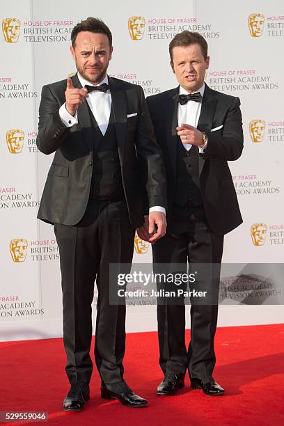 Anthony McPartlin and Declan Donnelly attend the House Of Fraser British Academy Television Awards 2016 at the Royal Festival Hall on May 8, 2016 in...