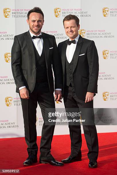 Anthony McPartlin and Declan Donnelly attend the House Of Fraser British Academy Television Awards 2016 at the Royal Festival Hall on May 8, 2016 in...