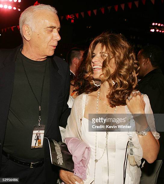 Producer Al Ruddy and Maria Shriver talk at the afterparty for the premiere of Paramount Pictures' "The Longest Yard" on May 19, 2005 in Los Angeles,...