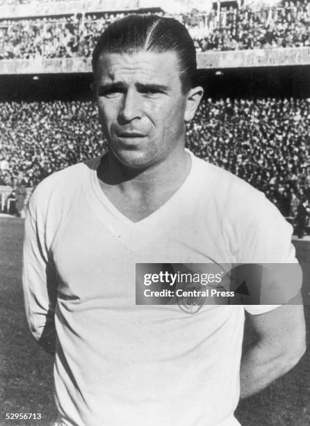 Hungarian footballer Ferenc Puskas, the inside-left of Real Madrid FC, December 1959.