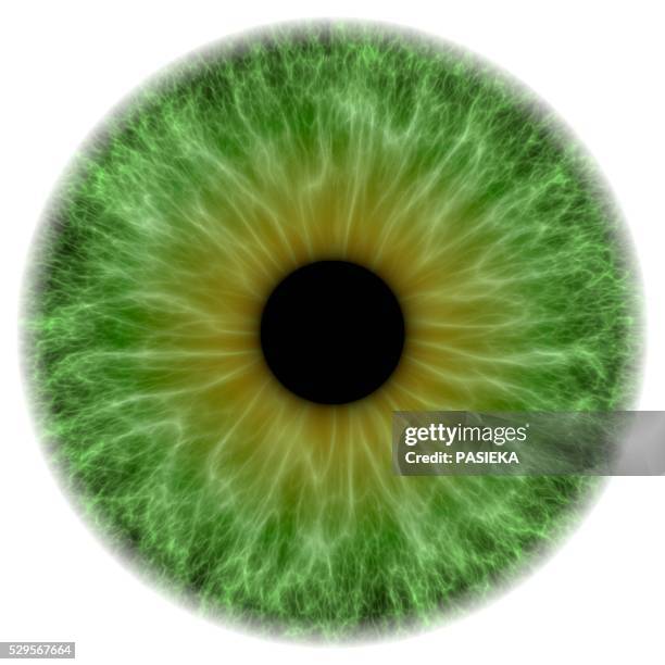 green eye, artwork - iride foto e immagini stock