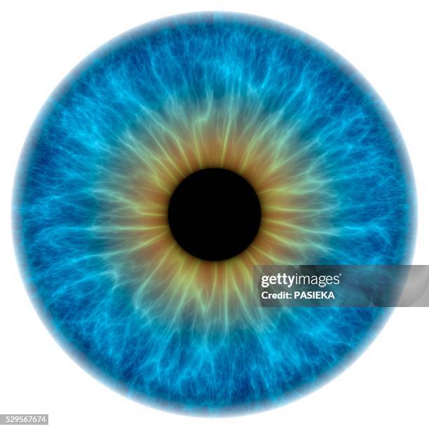 blue eye, artwork - iris oog stockfoto's en -beelden