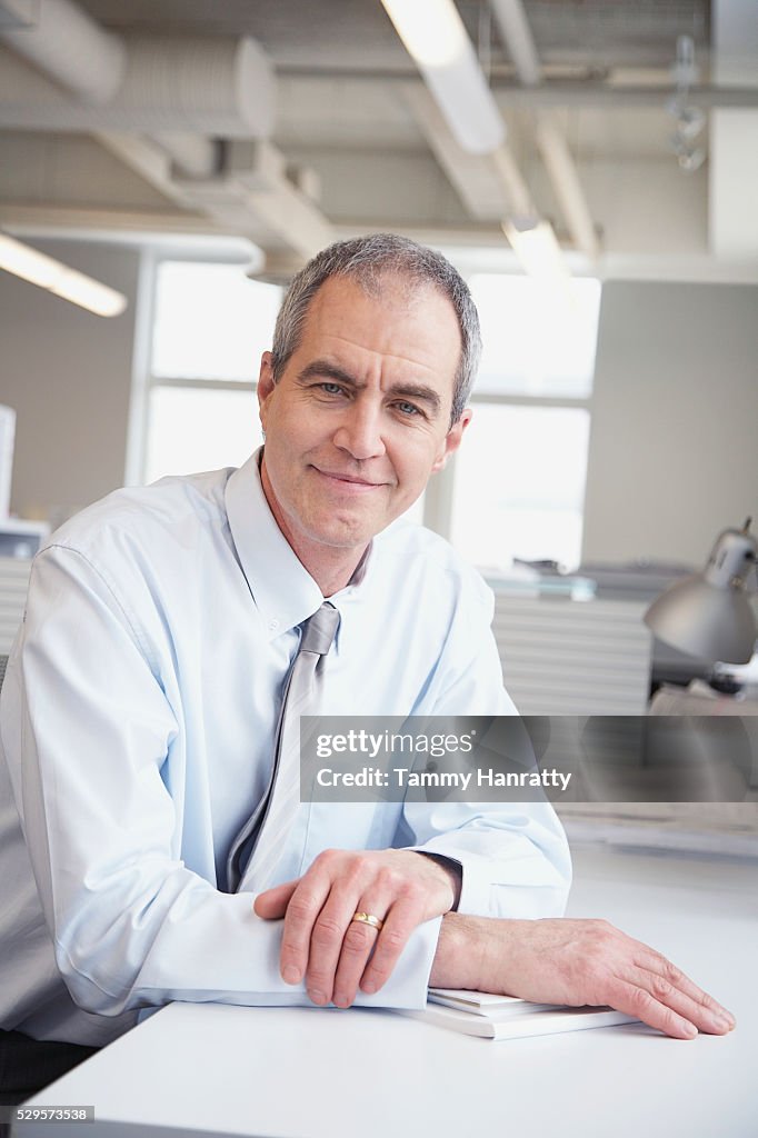 Businessman sitting at desk