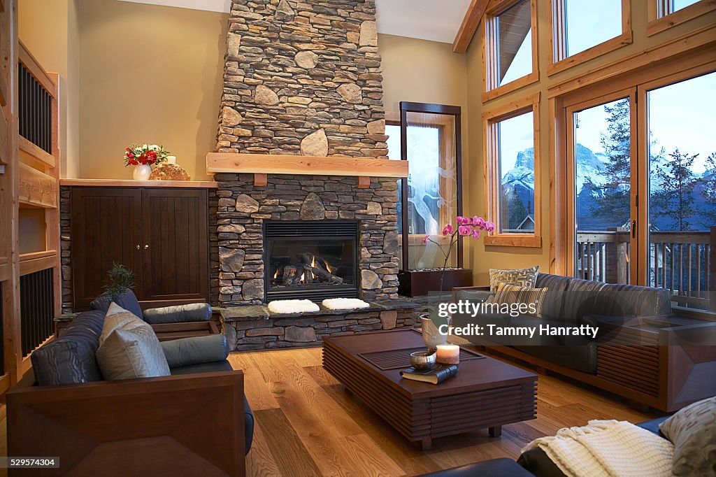 Living room in chalet