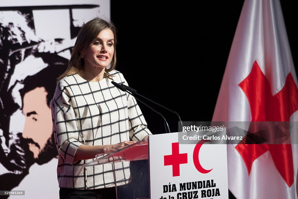 Queen Letizia of Spain Attends Red Cross World Day in Albacete