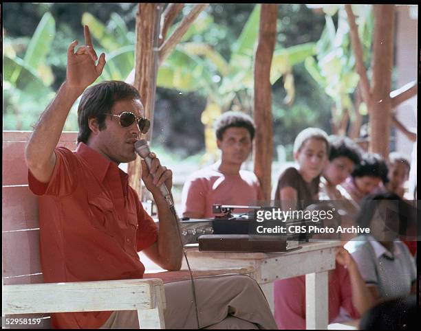 American actor Powers Boothe portrays cult leader Jim Jones in the made-for-television movie 'Guyana Tragedy: The Story of Jim Jones,' 1980. The...