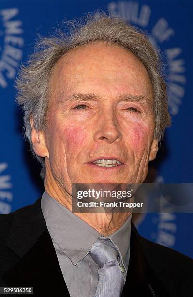 Clint Eastwood in the press room at the 56th Annual Directors Guild Awards.