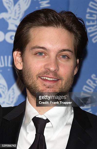Tobey Maguire in the press room at the 56th Annual Directors Guild Awards.
