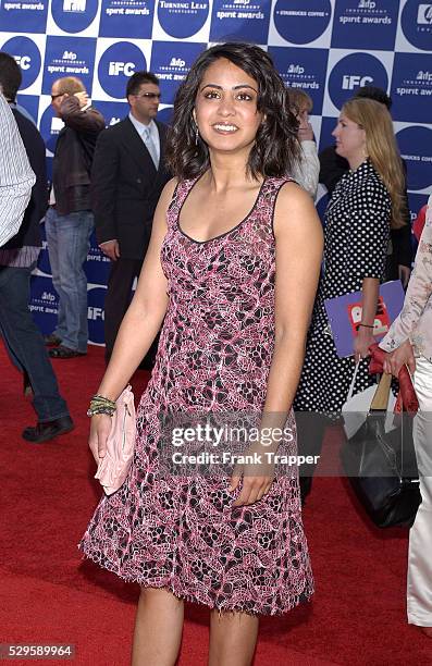 Actress Parminder Nagra arrives at the 2004 IFP Independent Spirit Awards.