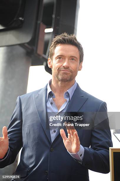 Actor Hugh Jackman honored with a Star on the Hollywood Walk of Fame, held in front of Madame Tussauds Hollywood.