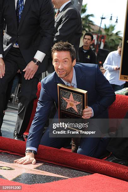 Actor Hugh Jackman honored with a Star on the Hollywood Walk of Fame, held in front of Madame Tussauds Hollywood.