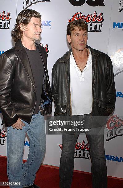 Patrick Swayze and his brother Don arrive at the premiere of "Kill Bill Vol. 2."
