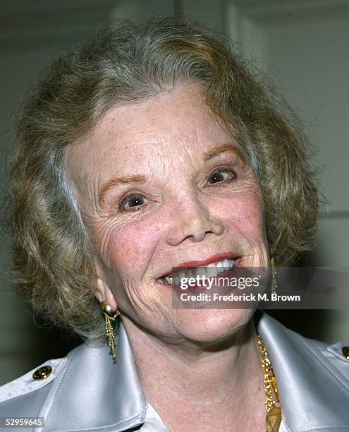 Actress Nanette Fabray attends the Pacific Pioneer Broadcasters Luncheon Honoring actress Joanne Worley at the Sportsmen's Lodge on May 20, 2005 in...