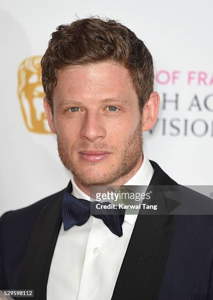 James Norton poses in the winners room at the House Of Fraser British Academy Television Awards 2016 at the Royal Festival Hall on May 8, 2016 in...
