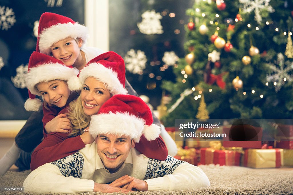 Weihnachten-Familie