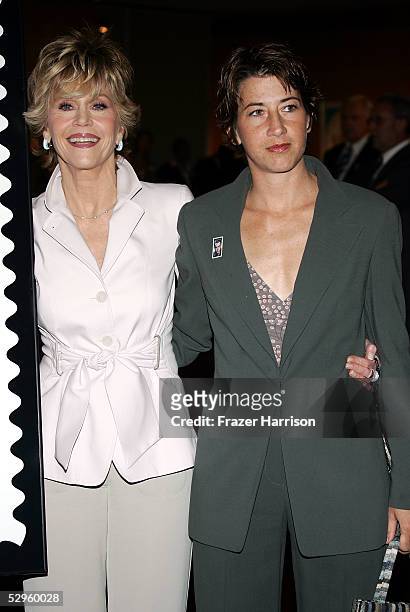 Actress Jane Fonda with her daughter Vanessa Vadim attend the Henry Fonda Centennial Celebration and the US Postal service first-day-of-issue...