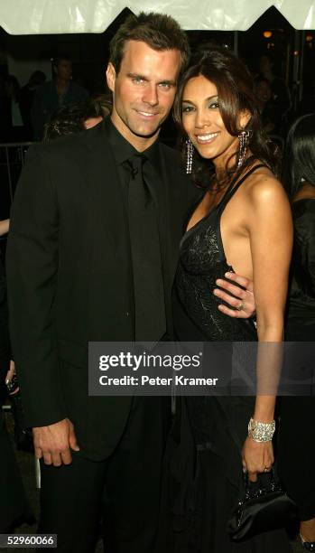 Actor Cameron Mathison and Vanessa Arevalo arrive at the 32nd Annual Daytime Emmy Awards at Radio City Music Hall on May 20, 2005 in New York City.