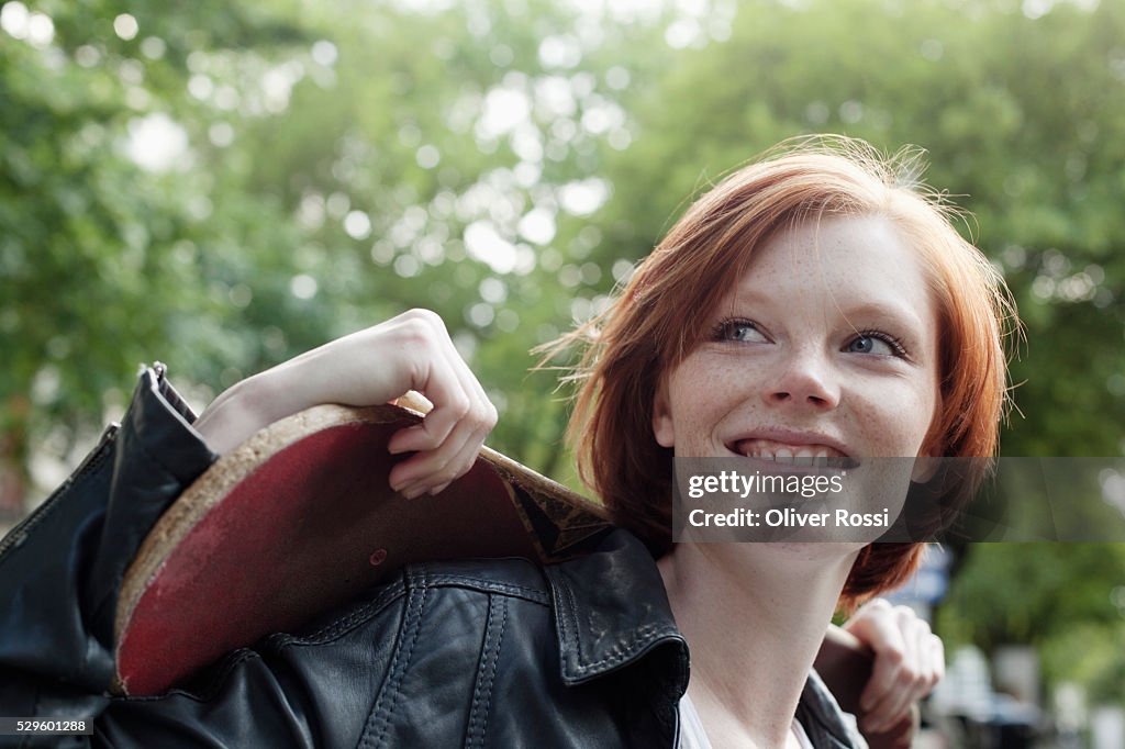 Portrait of teen (16-17) girl