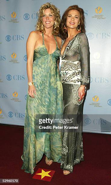 Actresses Laura Wright L) and Gina Tognoni pose in the press room at the 32nd Annual Daytime Emmy Awards at Radio City Music Hall May 20, 2005 in New...