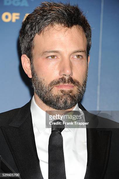 Actor/director Ben Affleck, winner of the Outstanding Directorial Achievement in Feature Film for ?Argo, posing in the press room at the 65th Annual...