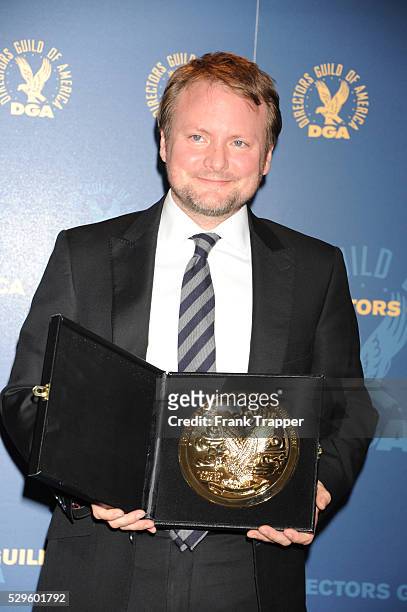 Director Rian Johnson, winner of the Outstanding Directorial Achievement in Dramatic Series for the Breaking Bad episode Fifty-One posing in the...