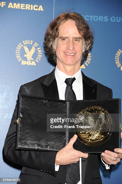 Director Jay Roach, winner of the Outstanding Directorial Achievement in Movies for Television and Mini-Series for Game Change posing in the press...