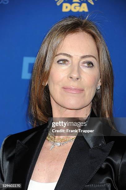 Director Kathryn Bigelow arrives at the 65th Annual Directors Guild Awards held at the Ray Dolby Ballroom at Hollywood & Highland.