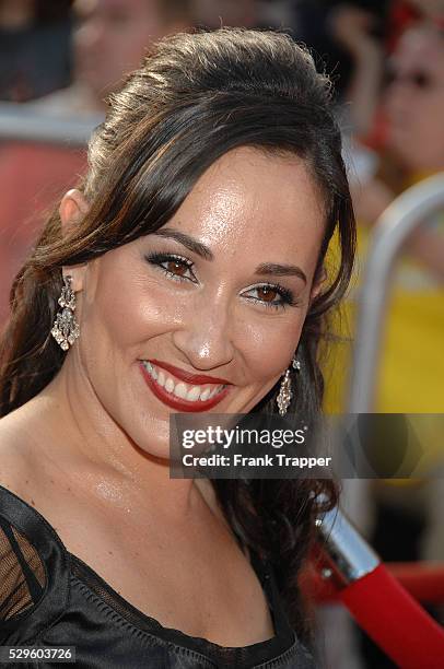 Actress Meredith Eaton arrives at the world premiere of "Pirates of the Caribbean: At World's End" held at Disneyland in Anaheim.